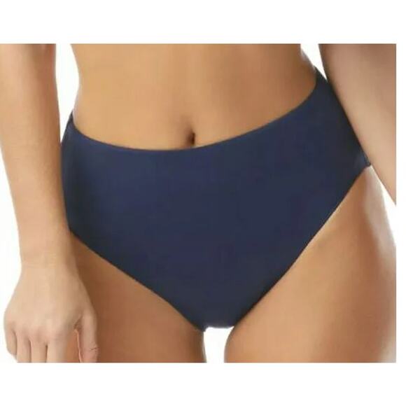 Coco Reef NAVY Blue Captain Contours High Waist Bikini Swim Bottoms Large NWT - Picture 1 of 2